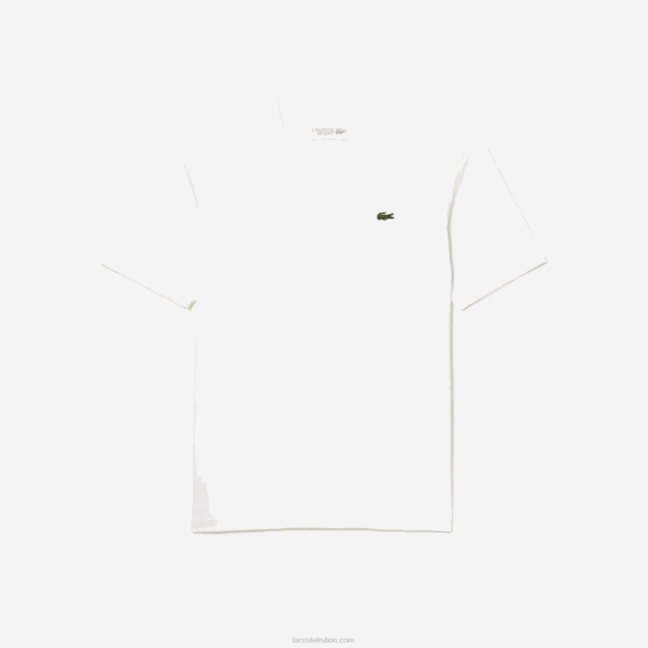 homens Lacoste branco 001 camiseta esportiva respirável 08D051