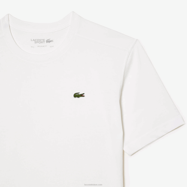 homens Lacoste branco 001 camiseta esportiva respirável 08D051