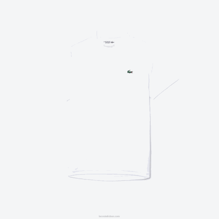 homens Lacoste branco 001 camiseta esportiva respirável piquê 08D0671