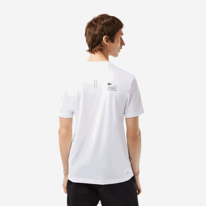 homens Lacoste branco 001 camiseta esportiva slim fit jérsei 08D0119