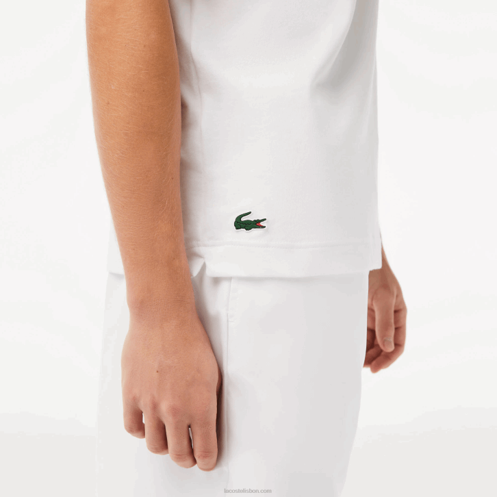 homens Lacoste branco 001 camiseta estampada sport x novak djokovic 08D0603