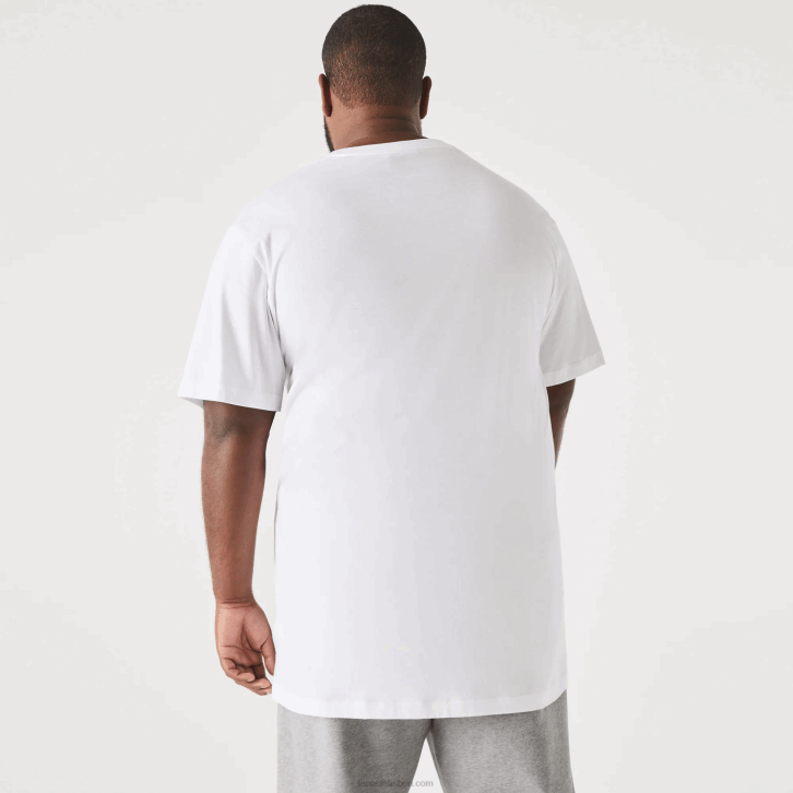 homens Lacoste branco 001 xl regular fit pima camiseta de jérsei de algodão 08D0651