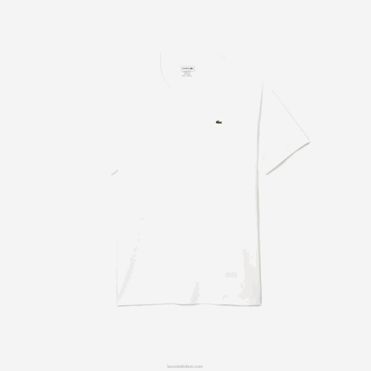 homens Lacoste branco 001 xl regular fit pima camiseta de jérsei de algodão 08D0651