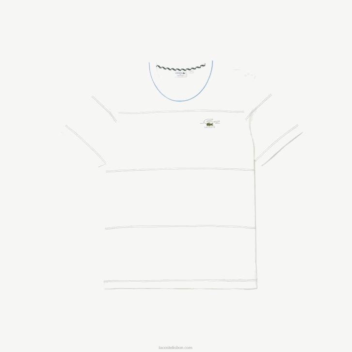 homens Lacoste branco 70v camiseta de ajuste relaxado - tamanho grande - altura 08D0246