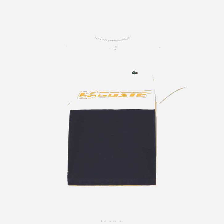 homens Lacoste branco azul laranja wyi camiseta tênis x daniil medvedev 08D026