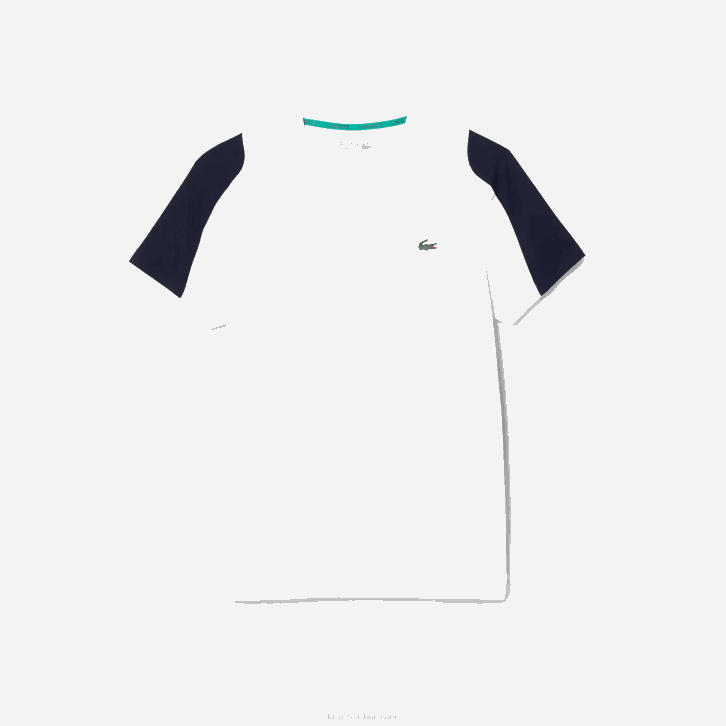 homens Lacoste branco verde azul marinho yh9 camiseta esportiva com estampa de crocodilo 08D0588
