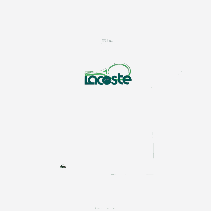 homens Lacoste branco verde v7e camiseta esportiva respirável com estampa de tênis decote careca 08D0792