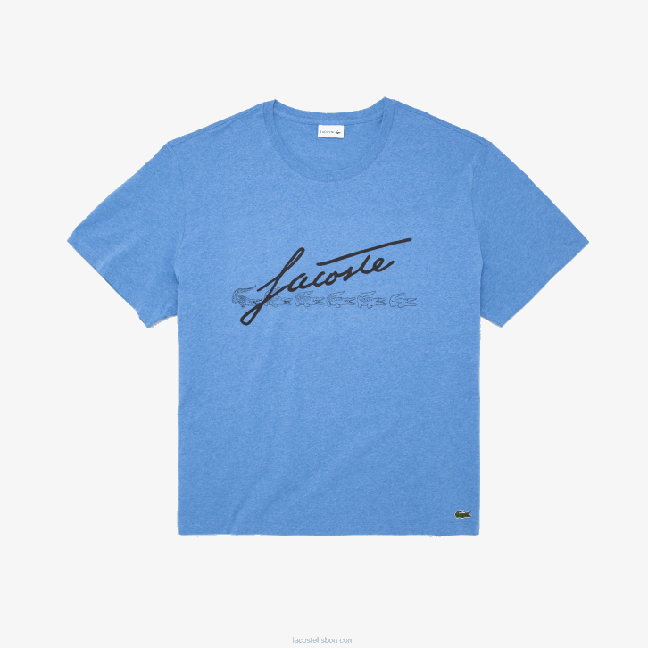 homens Lacoste chine azul hg3 camiseta com estampa de assinatura xl 08D0848