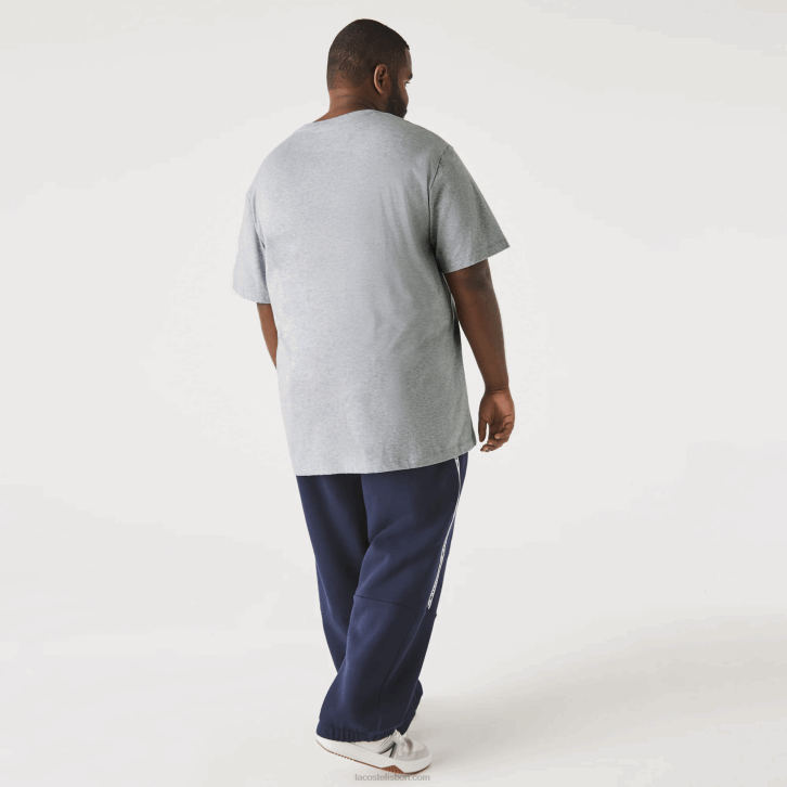 homens Lacoste chine cinza cca camiseta de jérsei com decote v 08D0801