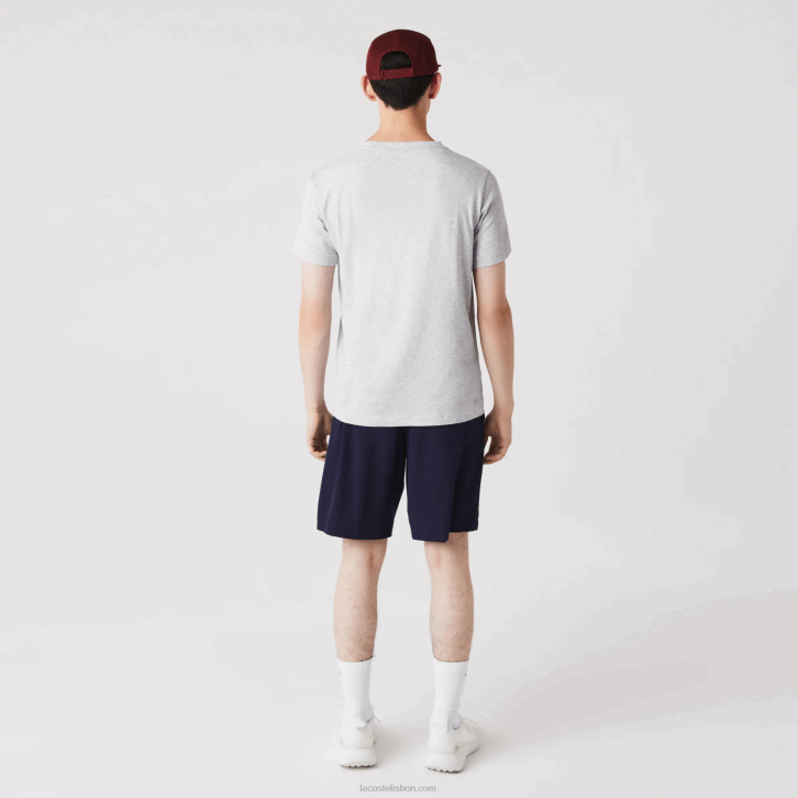 homens Lacoste chine cinza cca camiseta de jérsei orgânica esportiva 08D0695