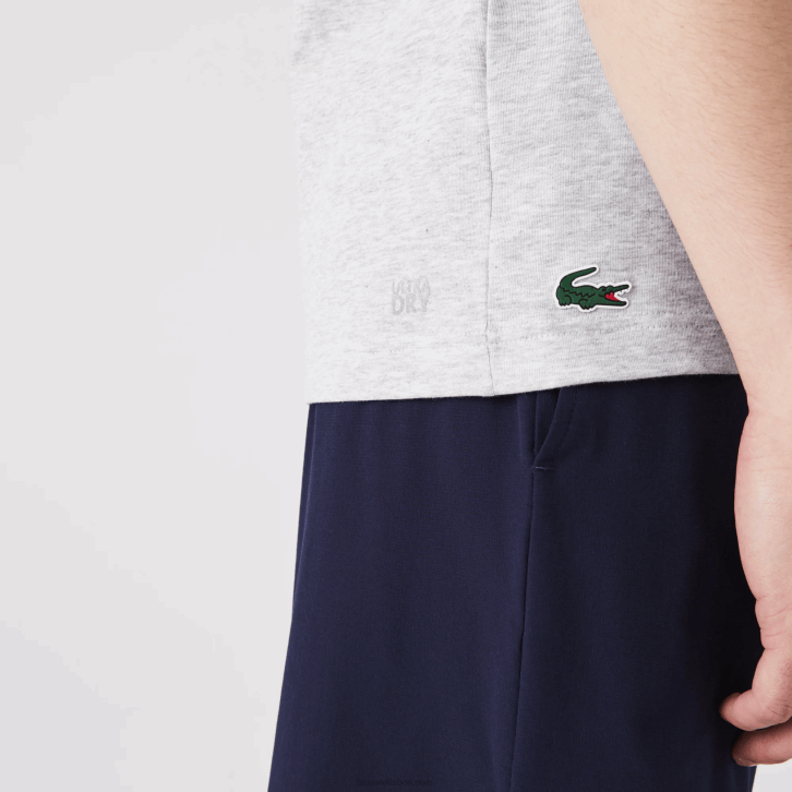 homens Lacoste chine cinza cca camiseta de jérsei orgânica esportiva 08D0695