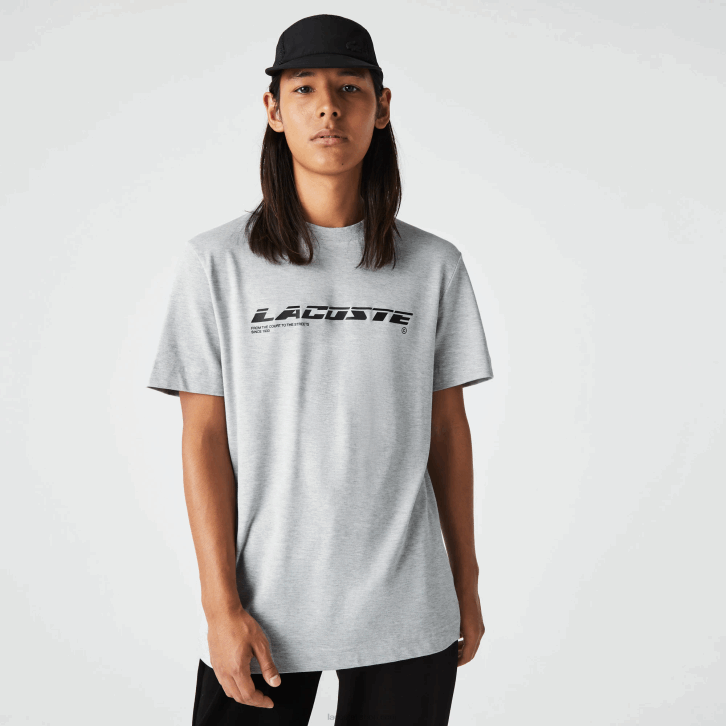homens Lacoste chine cinza cca camiseta piquê de marca regular fit 08D0561
