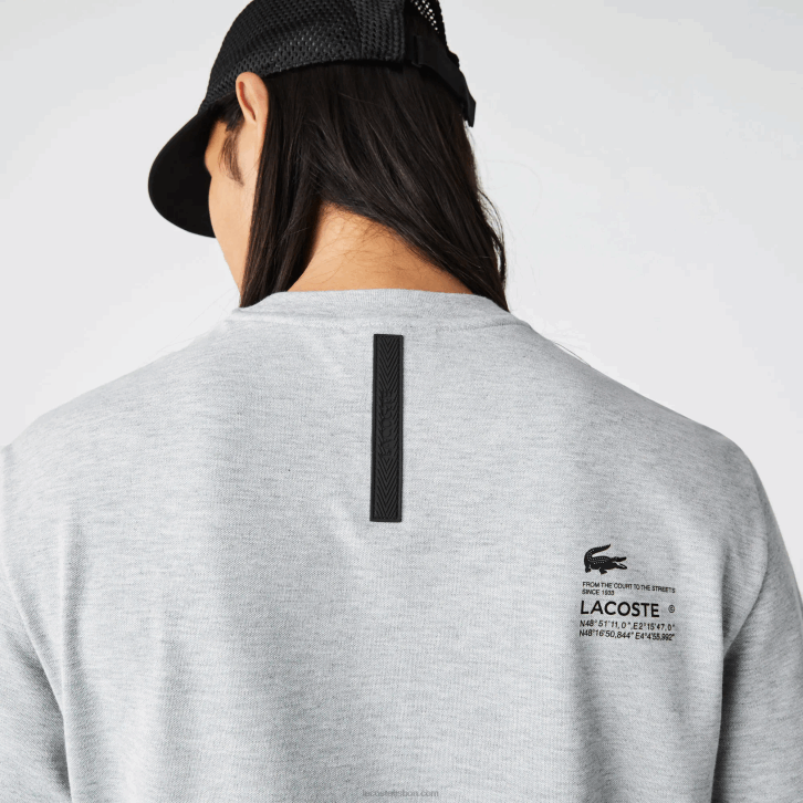 homens Lacoste chine cinza cca camiseta piquê de marca regular fit 08D0561