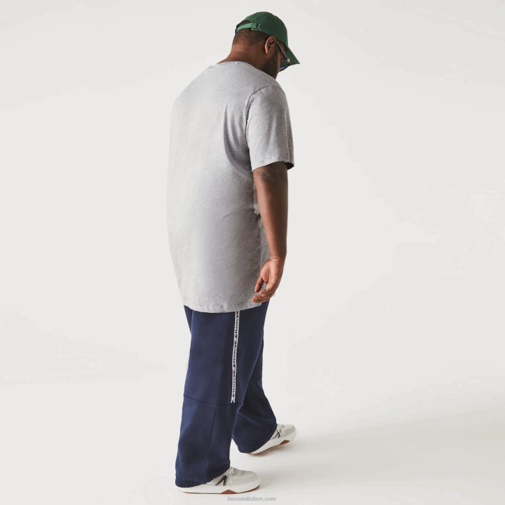 homens Lacoste chine cinza cca xl regular fit pima camiseta de jérsei de algodão 08D0650