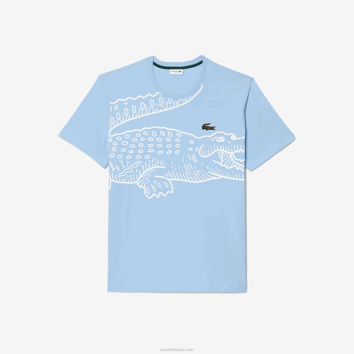 homens Lacoste hbp azul camiseta de algodão folgada - plus size - alta 08D0135