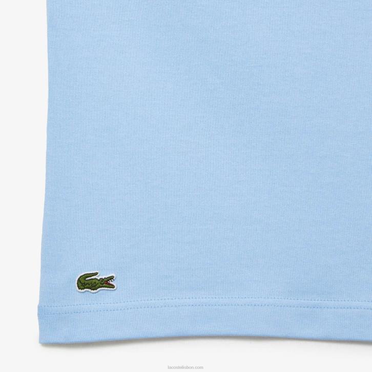 homens Lacoste hbp azul camiseta de jérsei de algodão orgânico de ajuste relaxado 08D0225