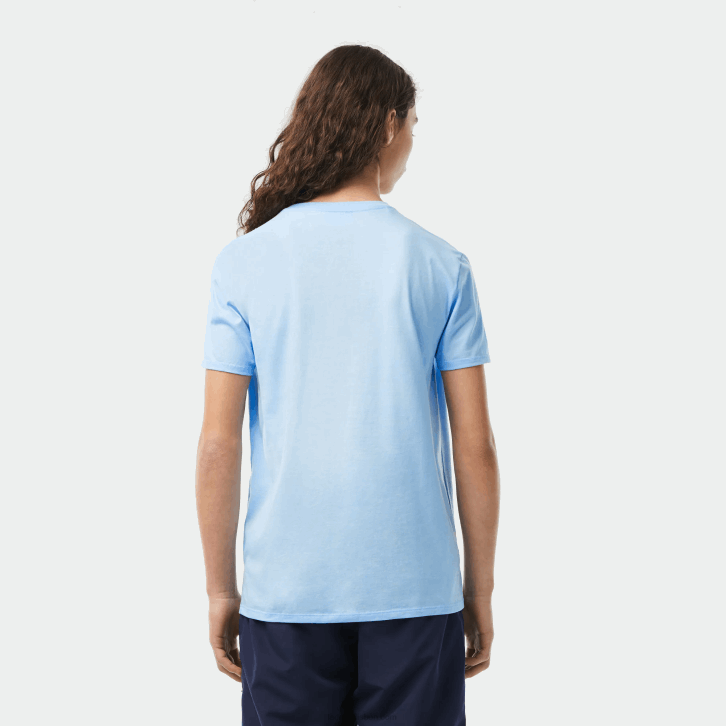 homens Lacoste hbp azul camiseta de jérsei de algodão pima com decote v 08D0624