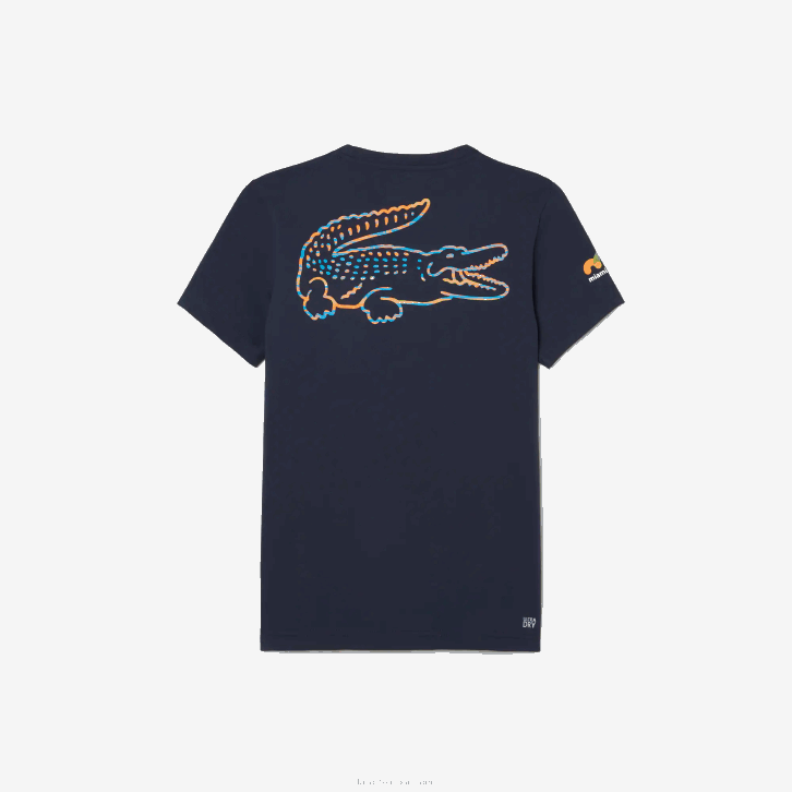 homens Lacoste kxe azul camiseta esporte miami edição aberta 08D0217