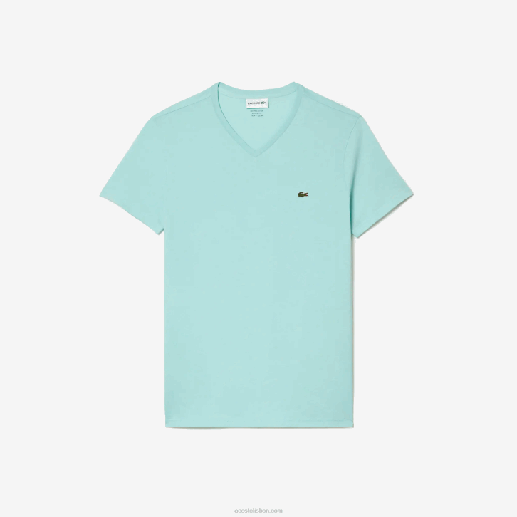 homens Lacoste perfeito lgf camiseta de jérsei de algodão pima com decote v 08D056
