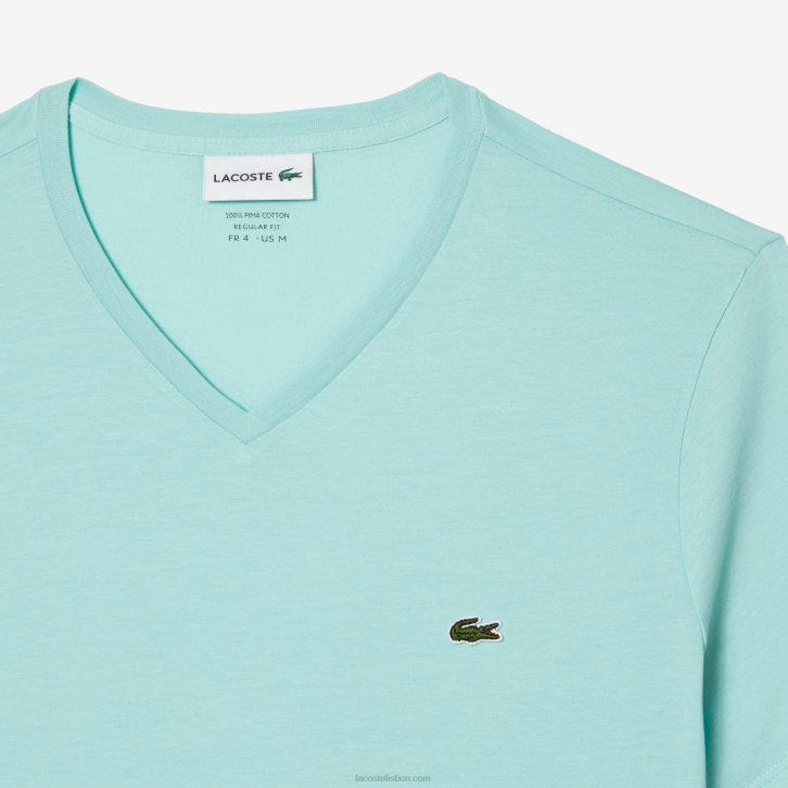 homens Lacoste perfeito lgf camiseta de jérsei de algodão pima com decote v 08D056