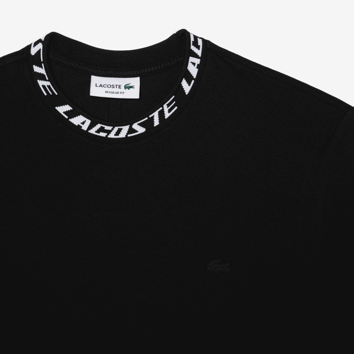 homens Lacoste preto 031 camiseta de gola de marca de ajuste regular 08D0209