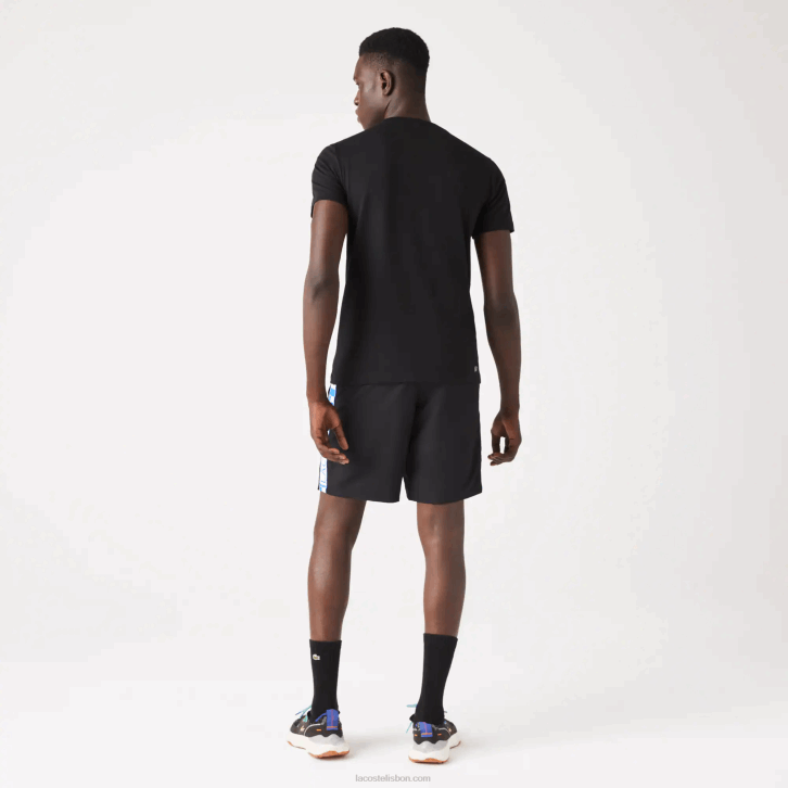 homens Lacoste preto 031 camiseta de jérsei orgânica esportiva 08D0694