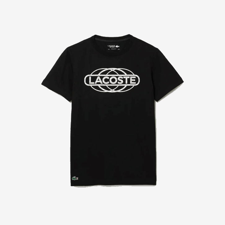 homens Lacoste preto 031 camiseta de jérsei orgânica esportiva 08D0694
