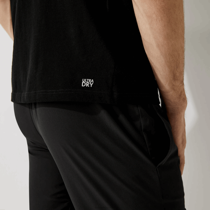 homens Lacoste preto 031 camiseta esportiva respirável 08D052