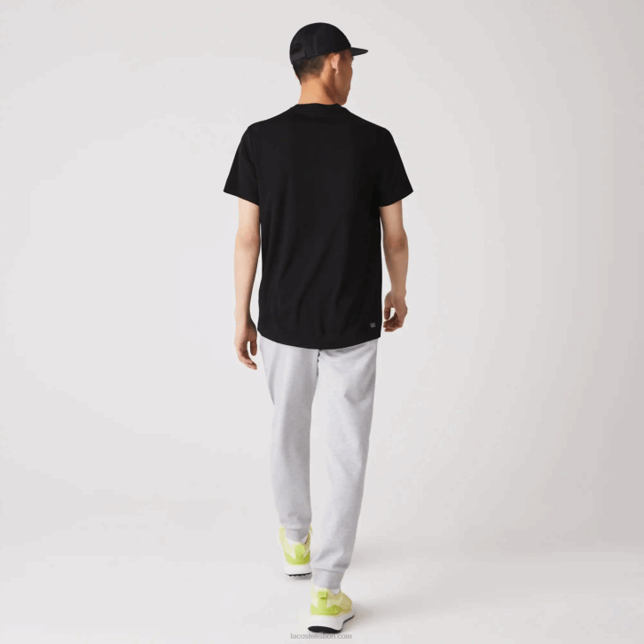 homens Lacoste preto 031 camiseta esportiva respirável piquê 08D0672