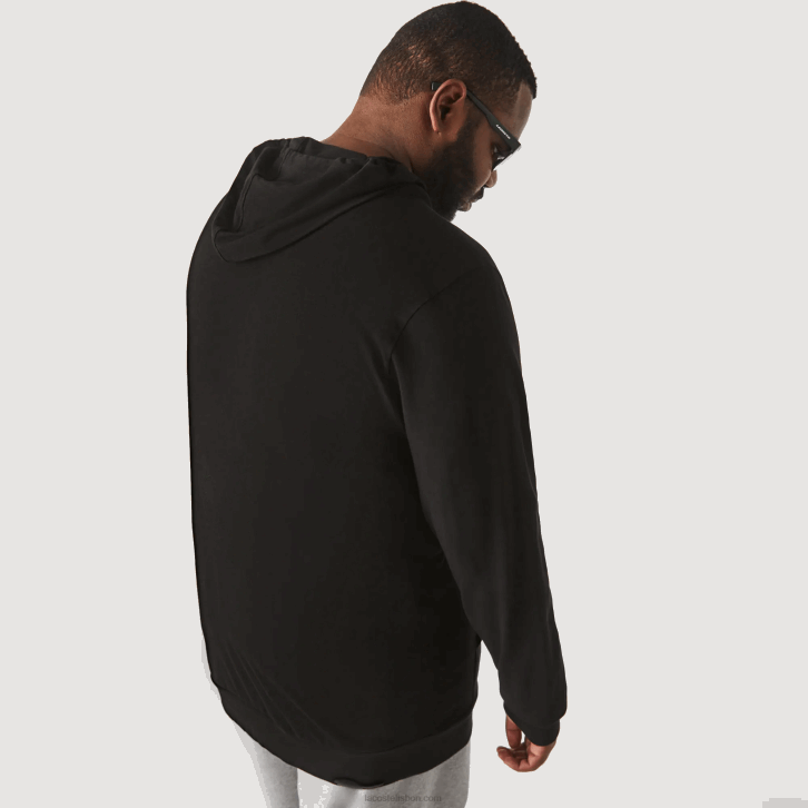 homens Lacoste preto 031 xl regular fit t-shirt com capuz 08D0723
