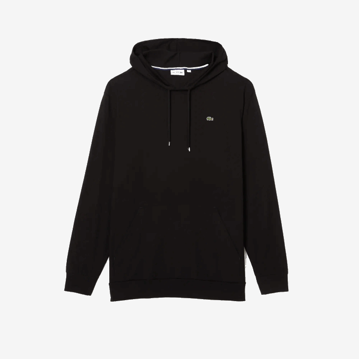 homens Lacoste preto 031 xl regular fit t-shirt com capuz 08D0723