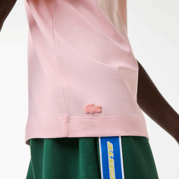 homens Lacoste rosa claro t03 t-shirt de crocodilo oversized de ajuste relaxado 08D0610