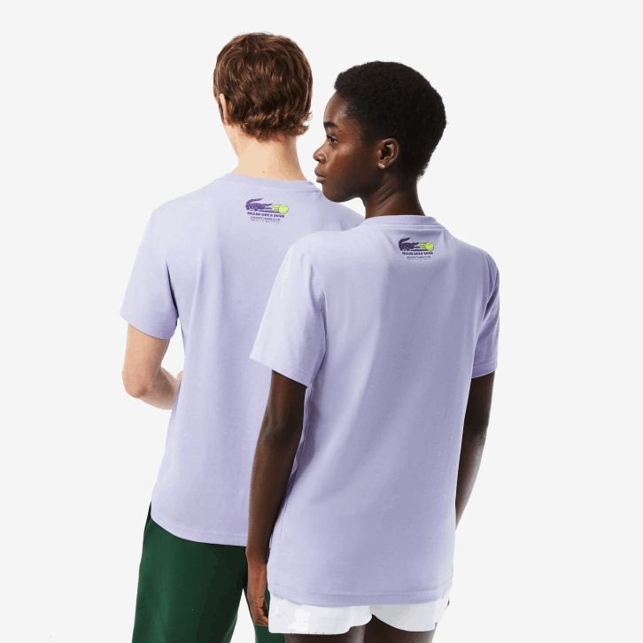 homens Lacoste roxo 3k0 camiseta esporte miami edição aberta 08D0212