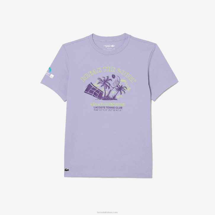 homens Lacoste roxo 3k0 camiseta esporte miami edição aberta 08D0212