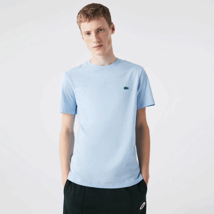 homens Lacoste turquesa 733 camiseta de jérsei de algodão com estampa salpicada regular fit 08D0747