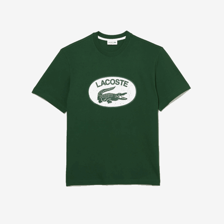 homens Lacoste verde 132 camiseta regular fit com estampa de monograma de marca 08D0577