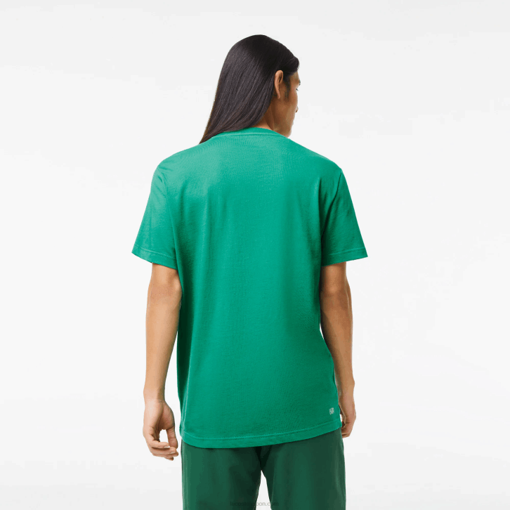 homens Lacoste verde hd2 camiseta esportiva com estampa de crocodilo 08D0842