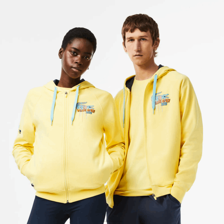homens Lacoste amarelo 107 moletom esporte miami edição aberta 08D0355