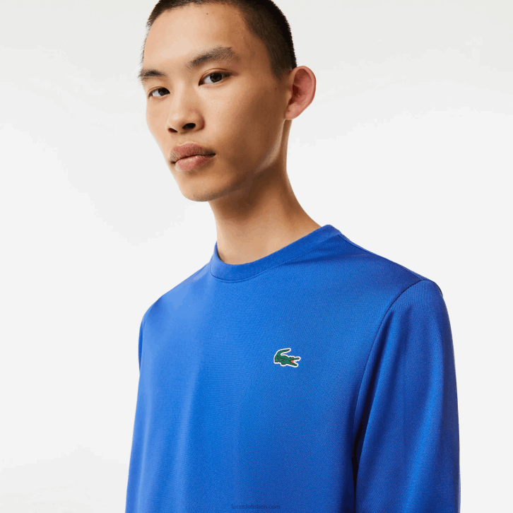 homens Lacoste azul k1q moletom de tênis estampado esporte 08D01057