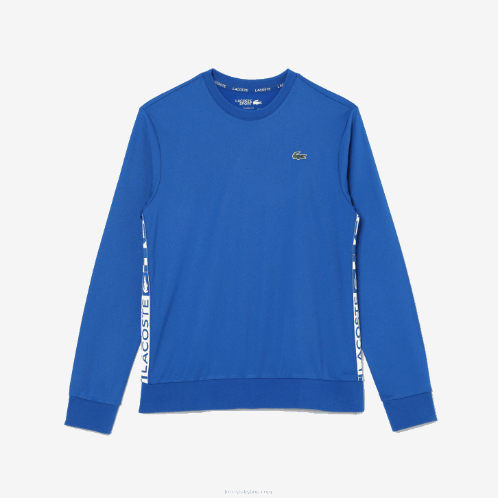 homens Lacoste azul k1q moletom de tênis estampado esporte 08D01057