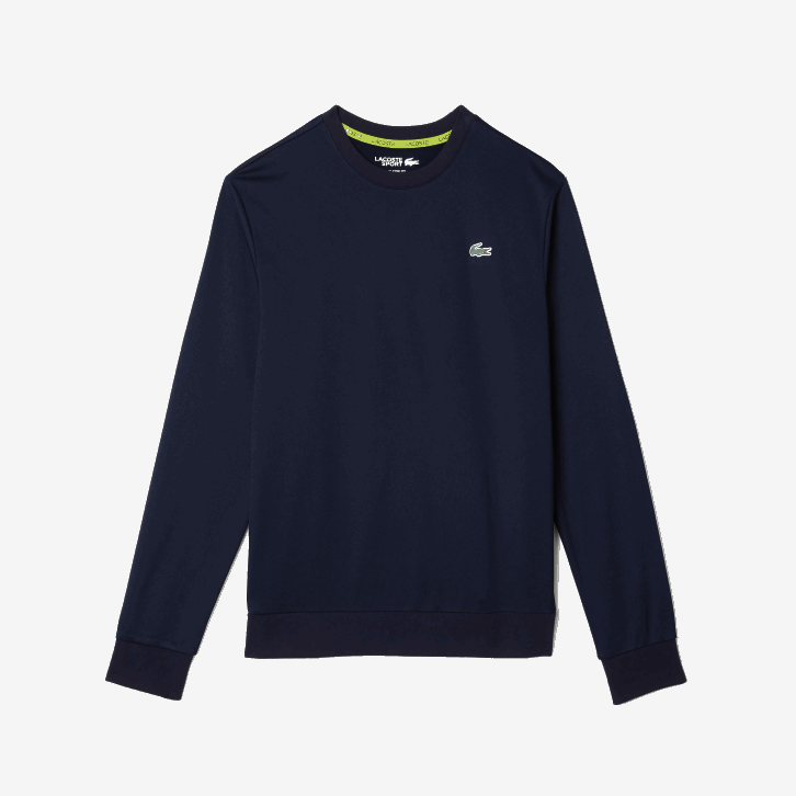 homens Lacoste azul marinho 166 moletom de tênis estampado esporte 08D01055