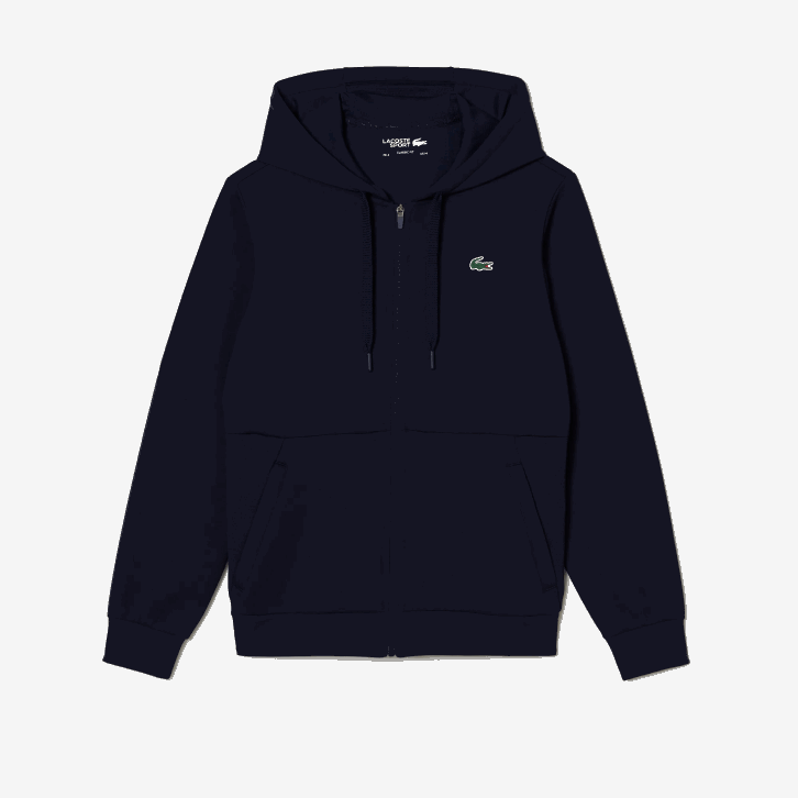 homens Lacoste azul marinho 423 capuz de painéis de malha esportiva 08D01019