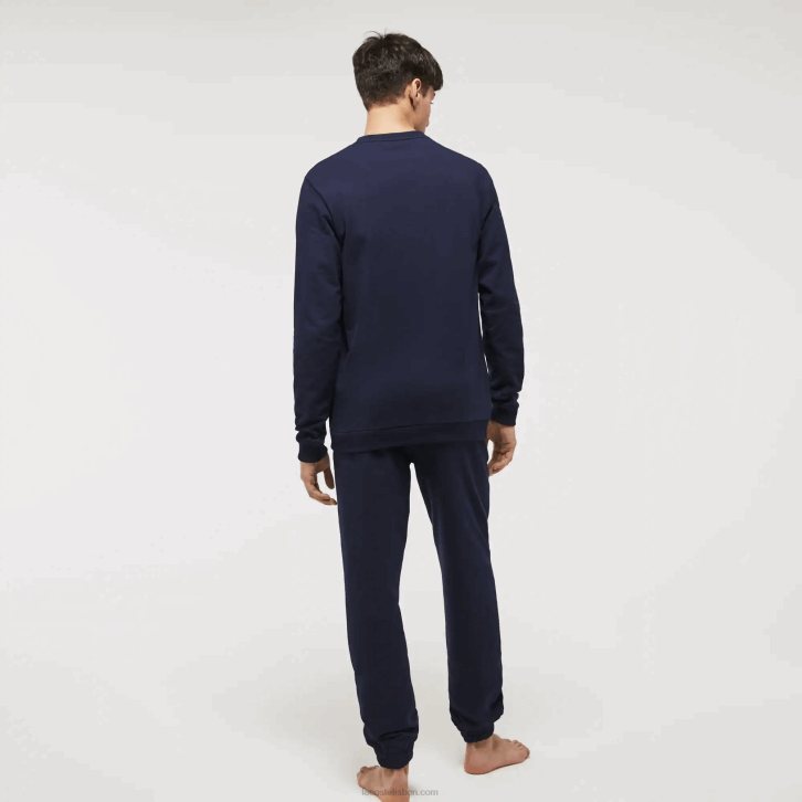 homens Lacoste azul marinho 423 moletom de lã de algodão 08D01388