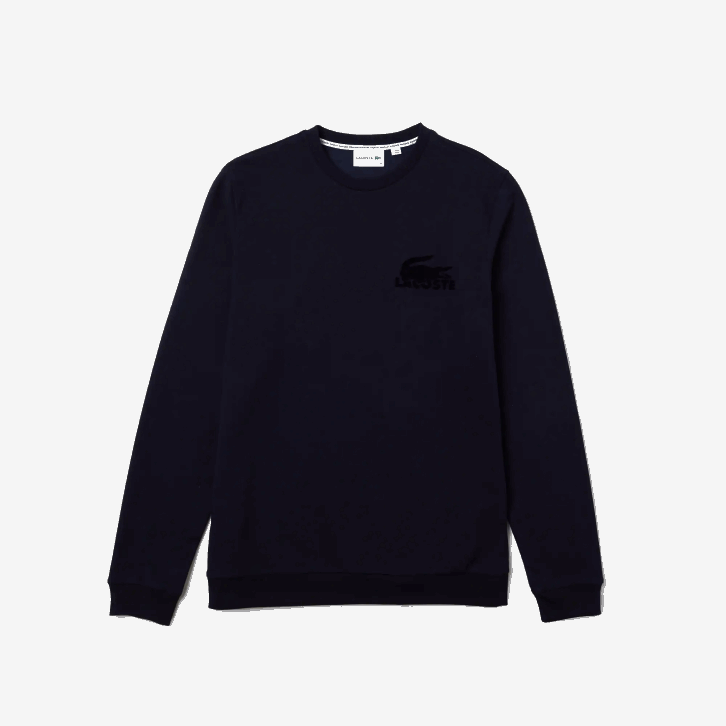 homens Lacoste azul marinho 423 moletom de lã de algodão 08D01388
