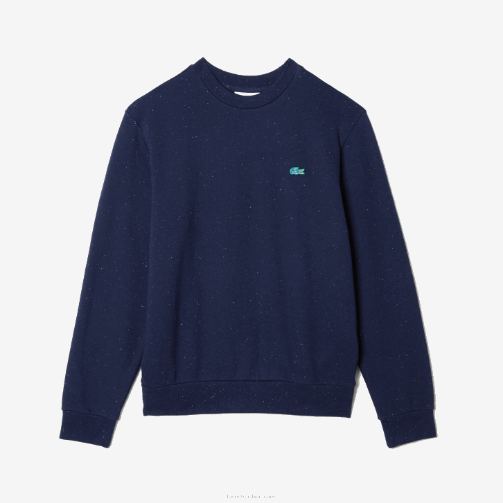 homens Lacoste azul marinho 7cg moletom de lã com estampa salpicada de ajuste clássico 08D0965