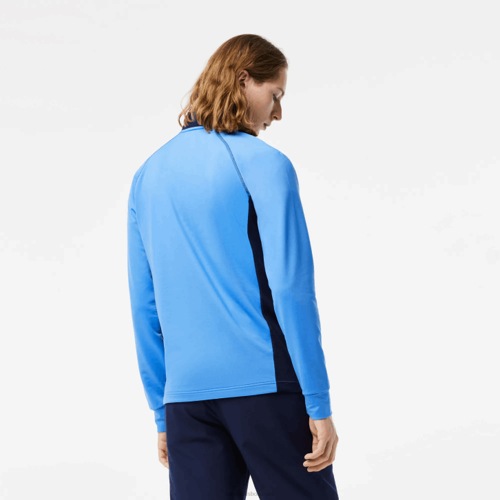 homens Lacoste azul marinho yd2 moletom de golfe com gola redonda embutida 08D0314
