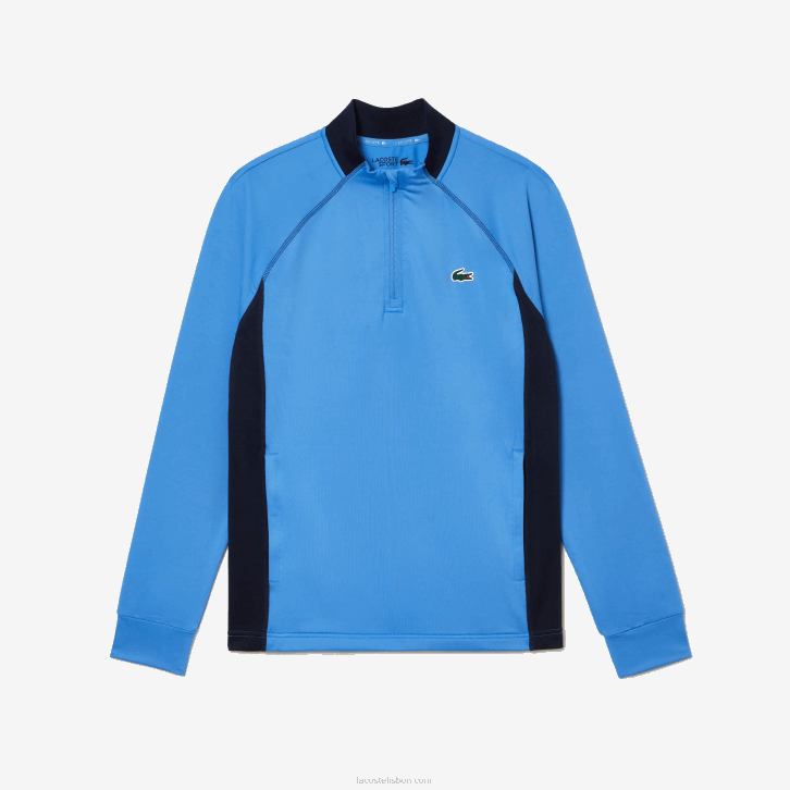 homens Lacoste azul marinho yd2 moletom de golfe com gola redonda embutida 08D0314