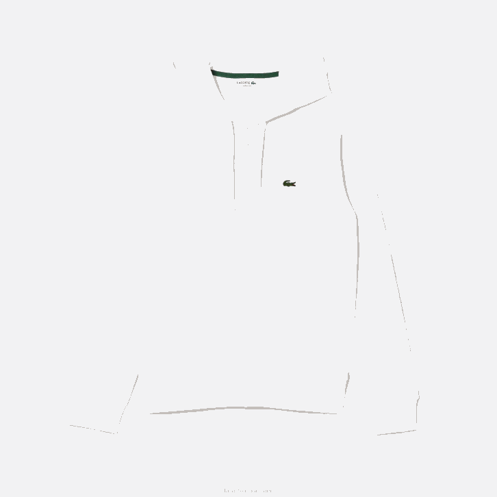homens Lacoste branco 001 moletom de lã bolso canguru com zíper 08D0295