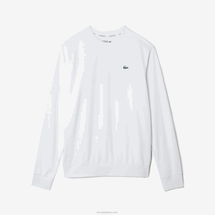 homens Lacoste branco 001 moletom de tênis estampado esporte 08D01056