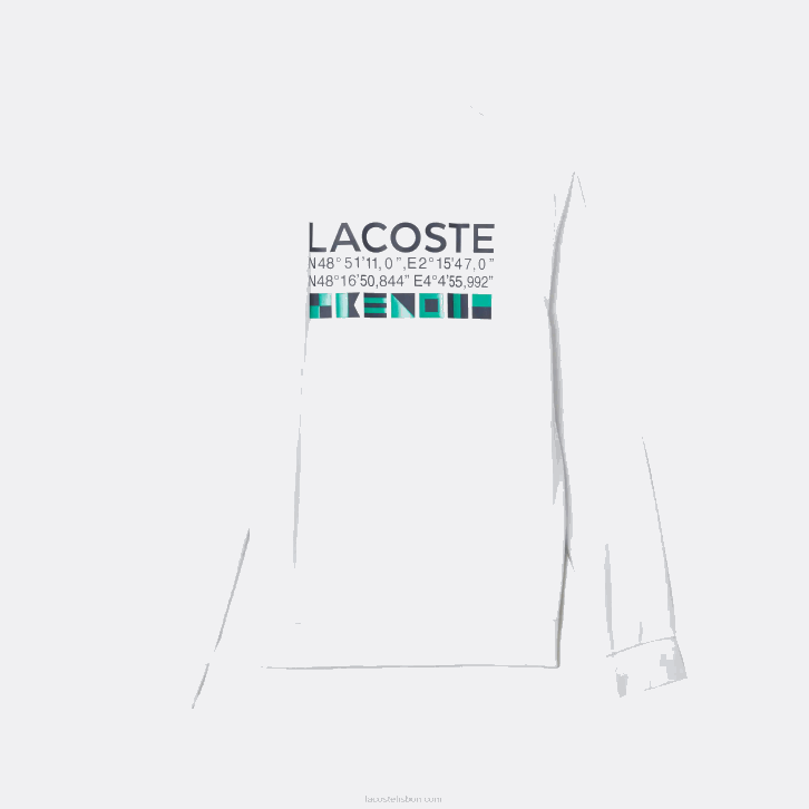 homens Lacoste branco 001 moletom de tênis estampado esporte 08D01056